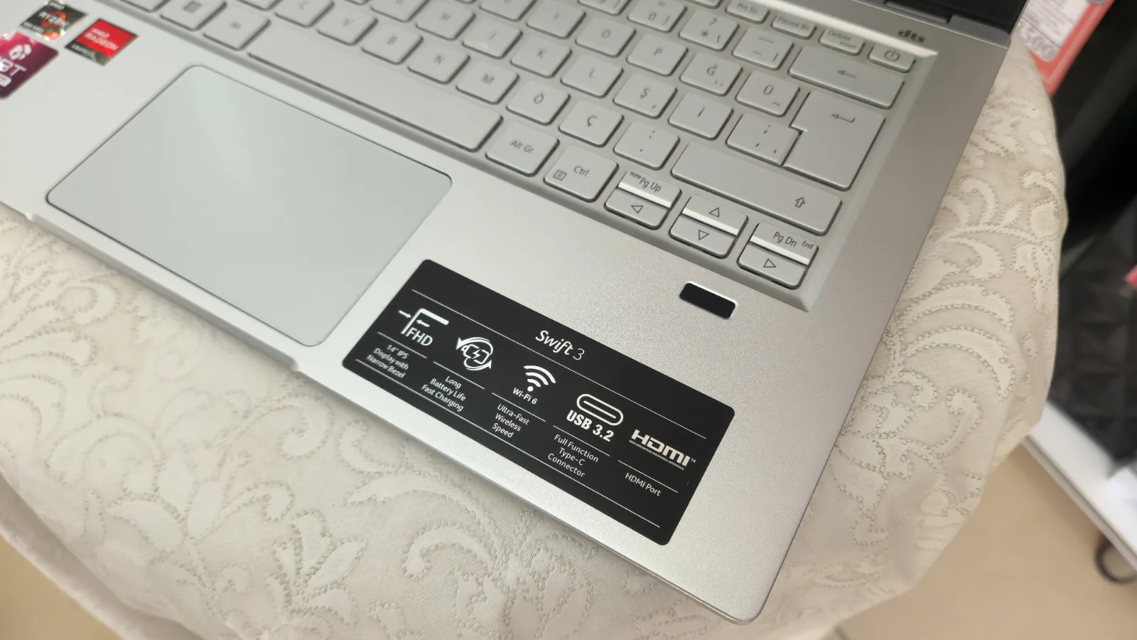 Acer Swift 3 Ryzen 5 5500U 8GB Ram 512GB SSD 14" FHD 24 Ay Garantili — fotoğraf 4