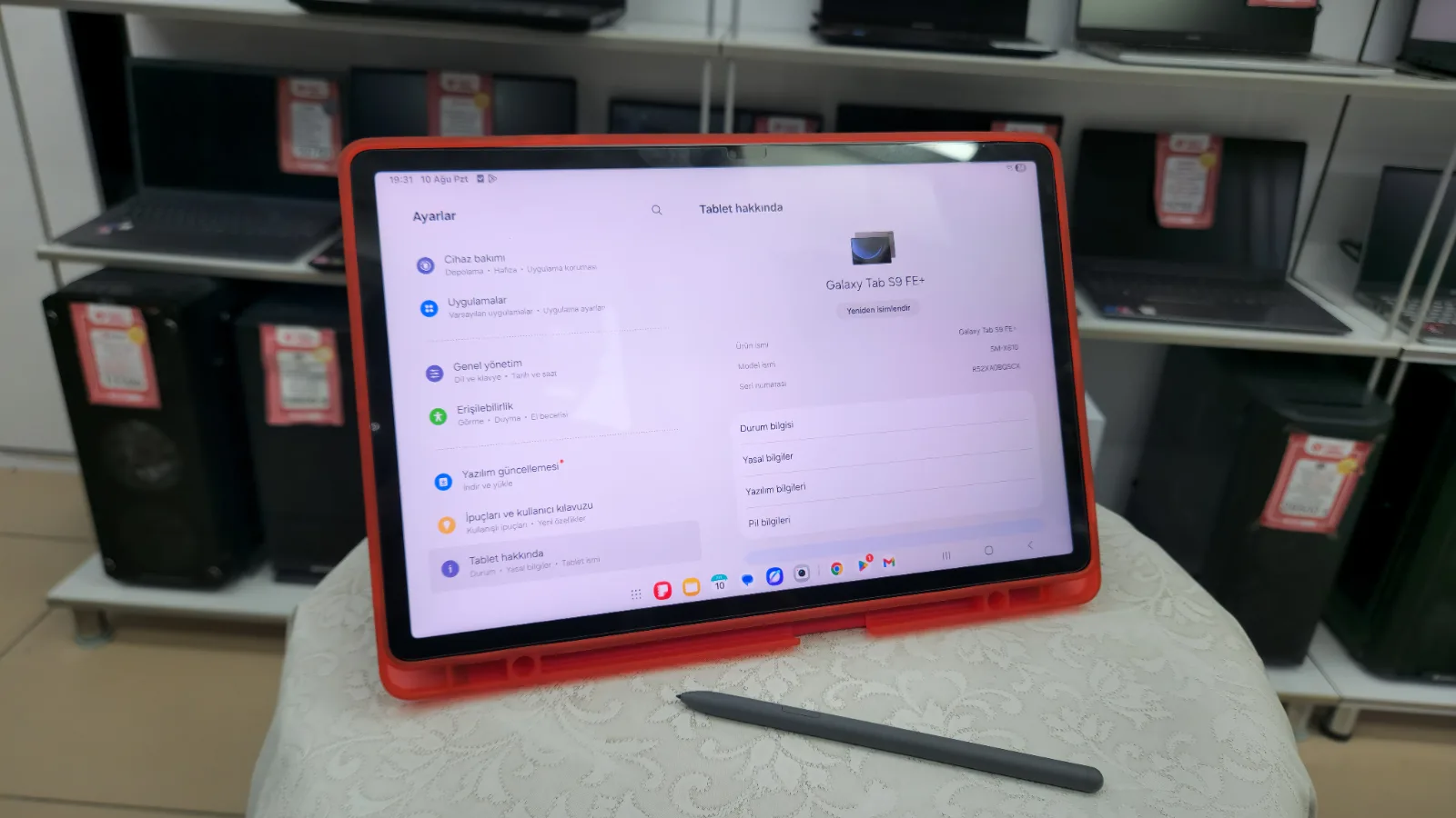 Samsung Galaxy Tab S9 FE+ 128 GB 8 GB RAM S Pen Kalem — fotoğraf 3